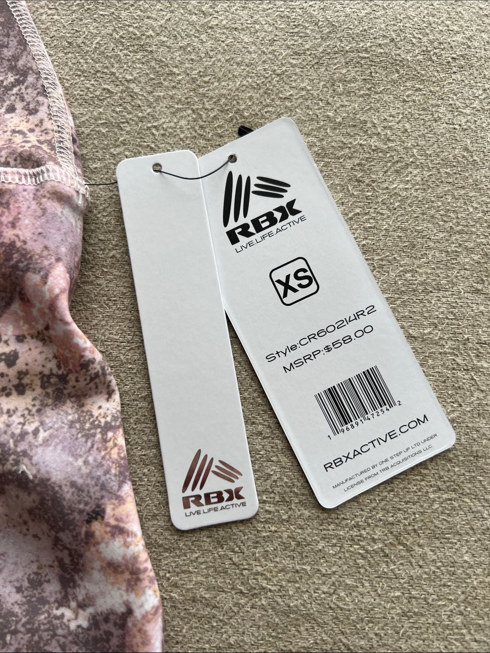 RBX Floral High-Waist Leggings in Pink and Brown - Picture 2 of 8